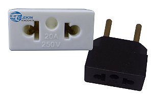 Adaptador de Tomada 2P+T 20A