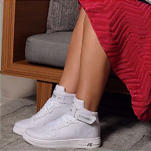 Tênis Sneaker Estilo Retrô Runway Sportwear Feminino - Branco