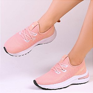 Tênis Feminino De Caminhada Academia Corrida Runway Energy - Rosa