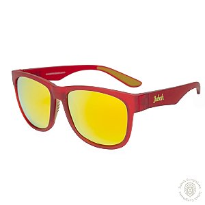 Óculos de Sol Jubah Selva Soft Vermelho  com Lentes Amarela