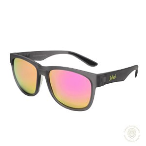 Óculos de Sol Jubah Selva Soft Cinza e Transarente  com Lentes Rose