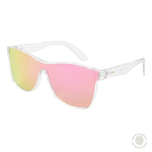 Óculos de Sol Jubah Amanhecer  Transparente e Brilhante  com Lentes Rosa