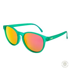 Óculos de Sol Jubah Tribo Verde com Lentes Rosa