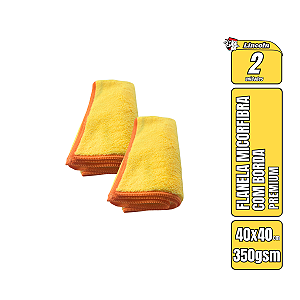 Kit 2 Panos De Microfibra 40X40cm Amarelo 350gsm Lincoln