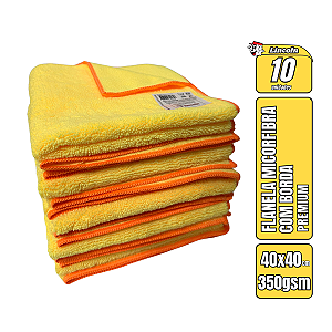 Kit 10 Panos de Microfibra 40X40cm 350gsm Amarelo Lincoln