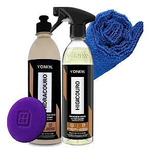 Kit Limpeza e Hidratação de Bancos de Couro 500ml Vonixx