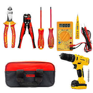 KIT FERRAMENTAS SERVIÇOS ELÉTRICOS