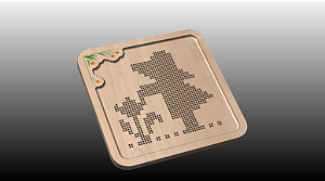 Bordado Ponto Cruz - Menina e Flor (com Detalhe)