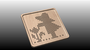 Bordado Ponto Cruz - Menina e Flor