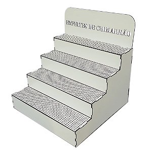 Porta Enfeites De Chimarrão Branco Mdf +2000 Furos 4 Andares