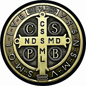 Adesivo em vinil Medalha de São Bento a prova d'água proteção UV para carros motos vidro