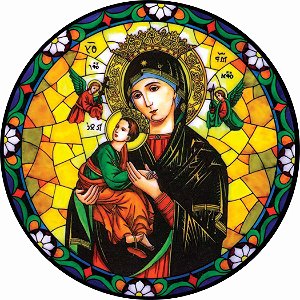 Adesivo em vinil Nossa Senhora do Perpétuo Socorro a prova d'água proteção UV para carros motos vidro