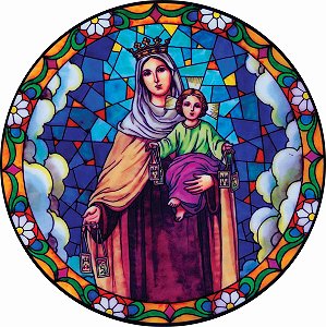 Adesivo em vinil Nossa Senhora Do Carmo a prova d'água proteção UV para carros motos vidro