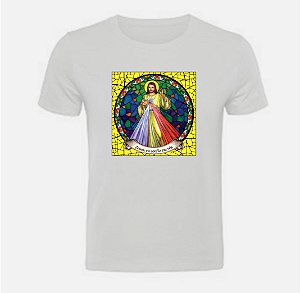 Blusa básica unissex Jesus Misericordioso  em algodão