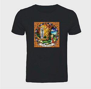 Blusa básica unissex Nossa Senhora de Lourdes  em algodão