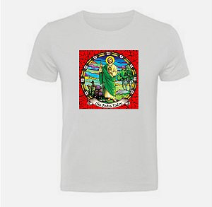Blusa básica unissex São Judas Tadeu em algodão