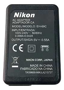 Carregador para Câmera Nikon EH-69C Novo Original