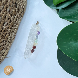Pingente de Cristal Bruto 7 Chakras - Equilíbrio e Harmonia