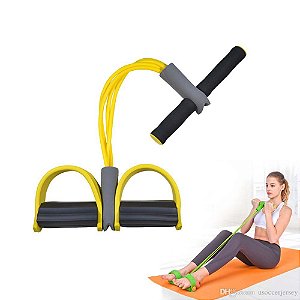 Elastico Extensor 4 tubos Academia Casa abdominal cordas Pilates Tonificação exercicio Intensidade
