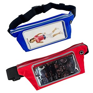 Pochete Slim de Corrida Treino Celular Chave Acessorios Impermeavel Anti Furto Bolsa De cintura Academia