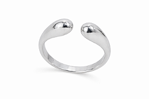 Anel Gotas Prata 925