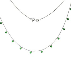 Colar Gargantilha Zircônia Verde – Prata 925