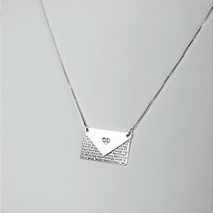 Colar Carta de Amor – Prata 925