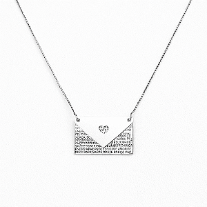 Colar Carta de Amor – Prata 925