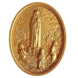 Medalha Nossa Senhora de Fátima com 3 Pastorinhos