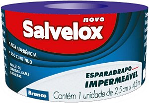 Esparadrapo Impermeavel 2,5cm x 4,5m - Salvelox