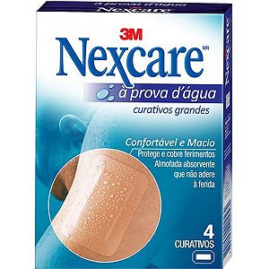 Curativo 3M Prova D Água Grande com 4 Unidades - Nexcare