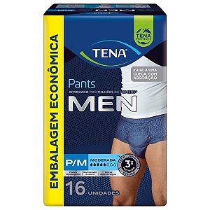 Roupa Íntima Tena MEN P/M com 16 Unidades - Tena