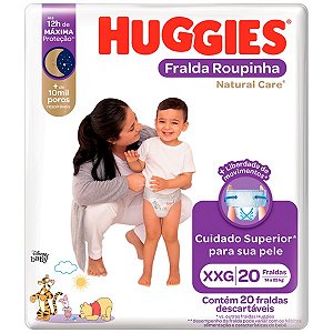 Fralda Huggies Natural Care Roupinha Mega XXG com 20 Unidades - Kimberly