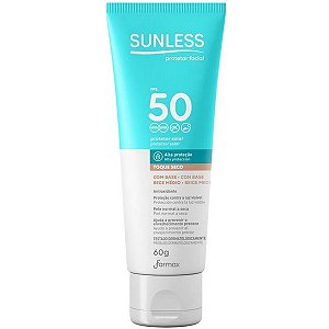 Protetor Solar Sunless Facial Medio FPS 50 - 60g - Farmax