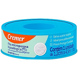Fita Microporosa Branca 1,2cm x 4,5m - Cremer