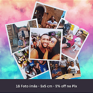 18 Foto ímãs - quadrados - 5x5 cm