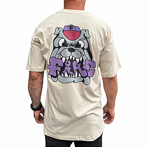 Camiseta Fire Bulldog Bege