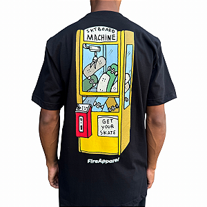 Camiseta Fire SktBoard Machine Preto