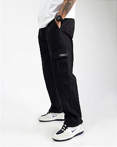 Calca Cargo Fire Reta Preto