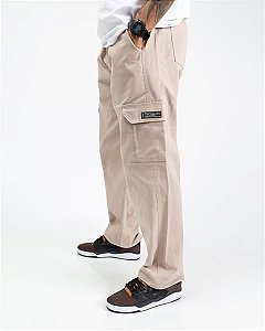 Calca Cargo Fire Reta Bege