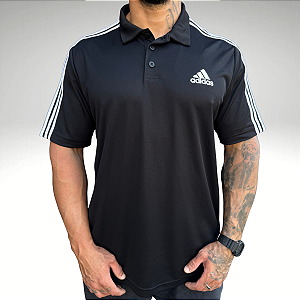 Polo DryFit Adidas GM2138 Preto Produto ORIGINAL