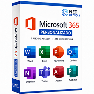 Microsoft 365 Personalizado - 1 Ano de Acesso até 5 Dispositivos - Modalidade sem OneDrive