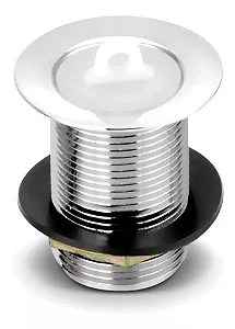 Válvula Ralo De Tanque Metal Cromado 1.1/4'' Pia E Cuba Fixa Metais