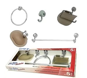 ACESSORIO PARA BANHEIRO KIT 5 PCS