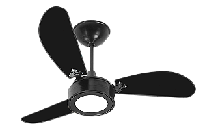Ventilador de teto New Led Ventidelta 127V/220V Preto