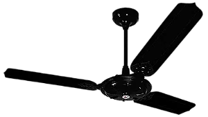 Ventilador de teto com 3 pás ventidelta comercial 127v/220v Preto