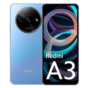 Smartphone Xiaomi Redmi A3 64GB 3GB RAM Dual SIM Tela 6.71" (Star Blue)Pre e Azul