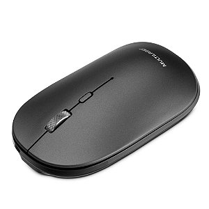 Mouse Sem Fio Slim Clique Silencioso Conexão Bluetooth E Usb 1600dpi Ajustável 4 Botões - Preto - Mo331