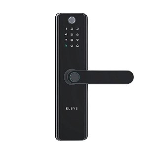 Fechadura Digital De Embutir Wi-fi C/ Biometria E Camera Esf-de5100i Sax Preto Elsys