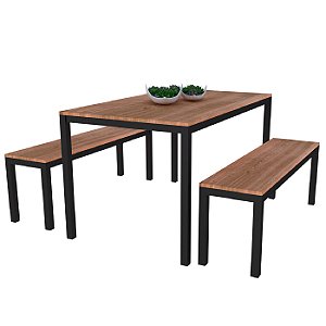 Conj. Mesa Fabone Aura 1,36 2 Bancos - 21175 - PC / 4